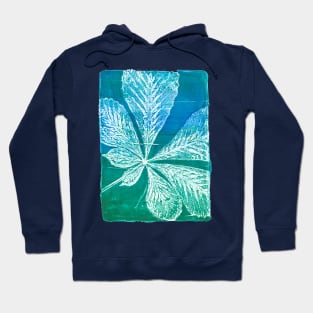 blue-green chestnut leaf Hoodie